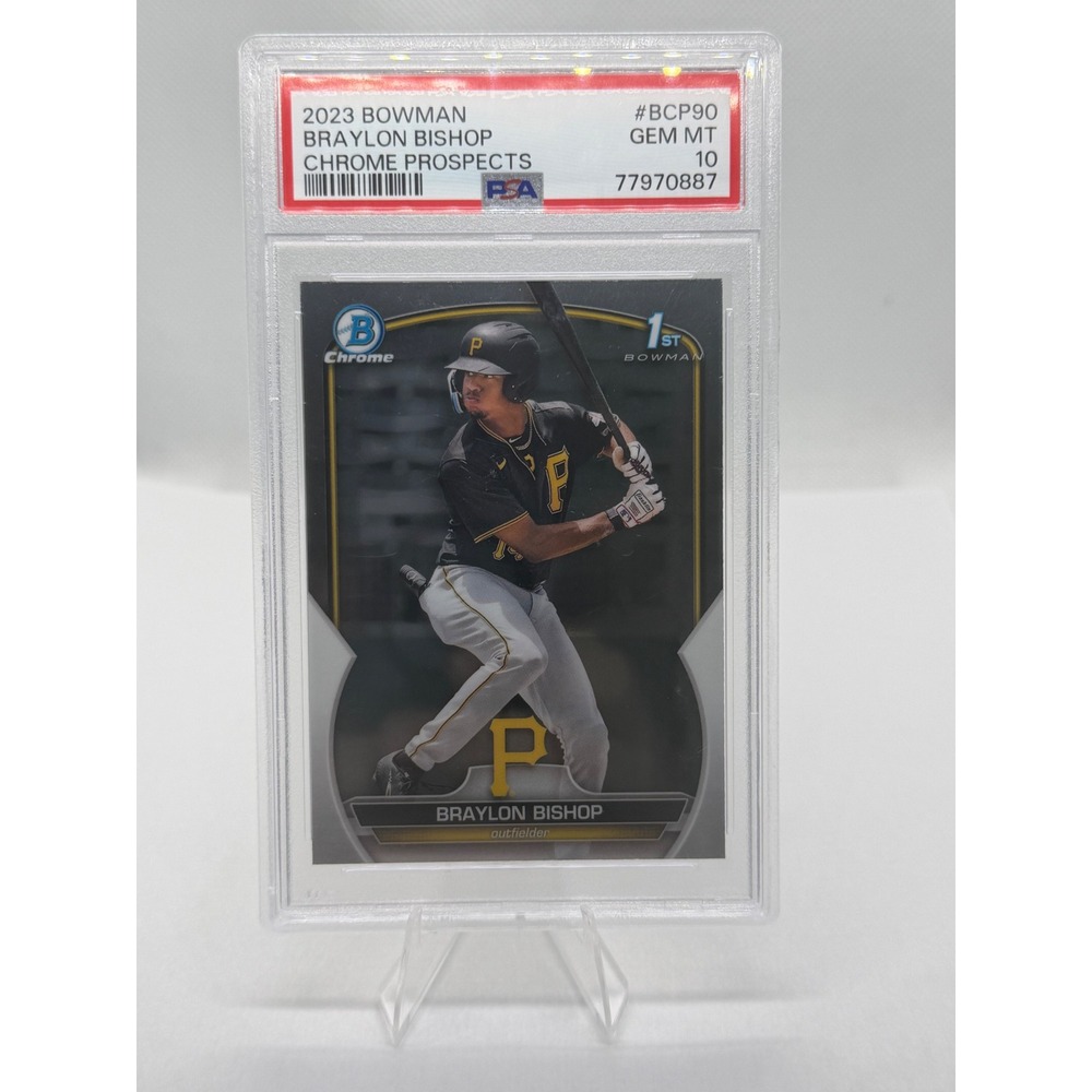 2023 Bowman Chrome Braylon Bishop 1st Bowman PSA 10 Pirates